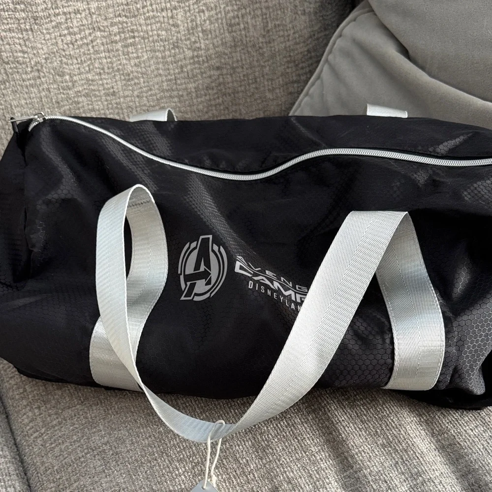 Marvel Black and White Avengers Campus Duffel Bag